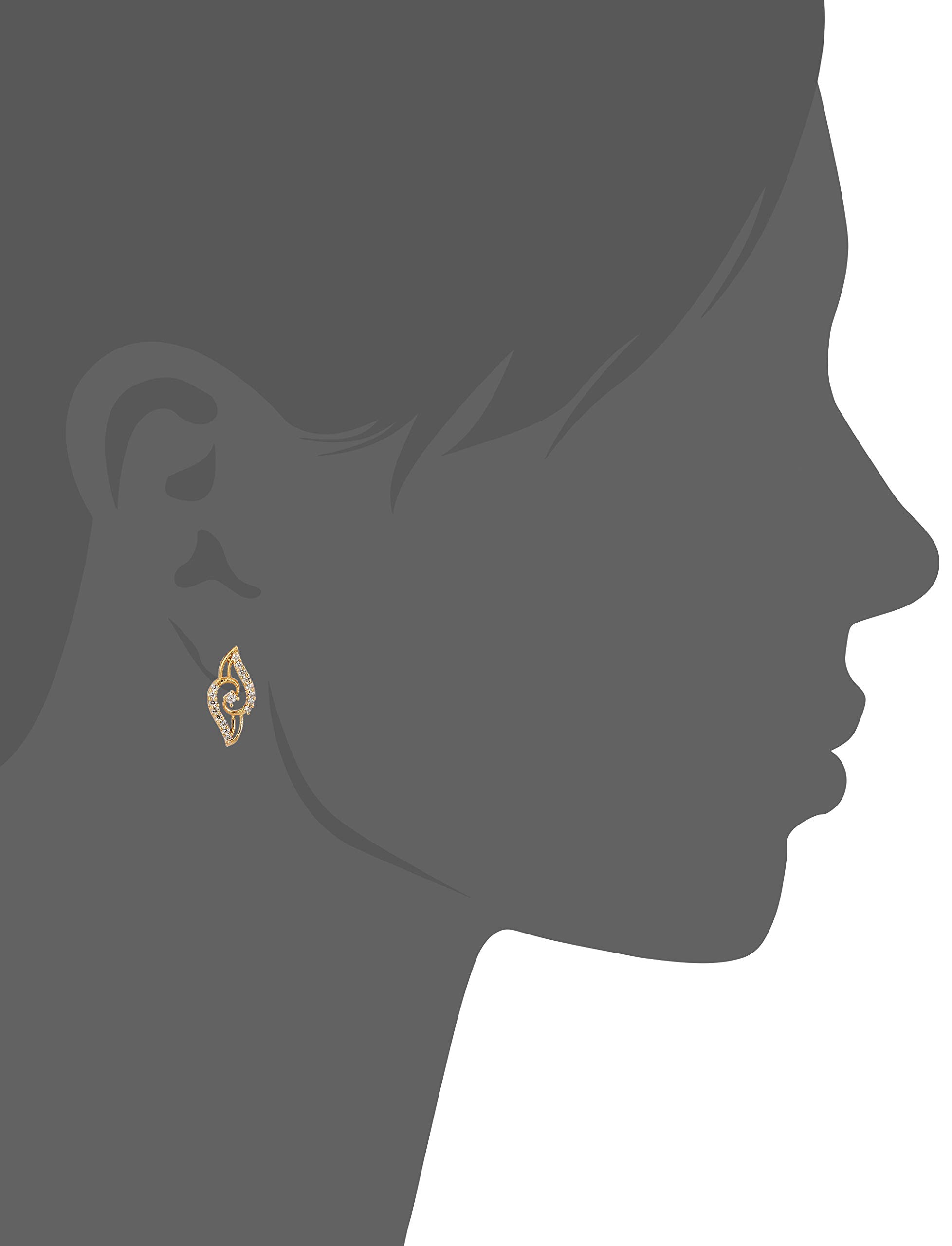 Oval Twirl American Diamond Necklace Set